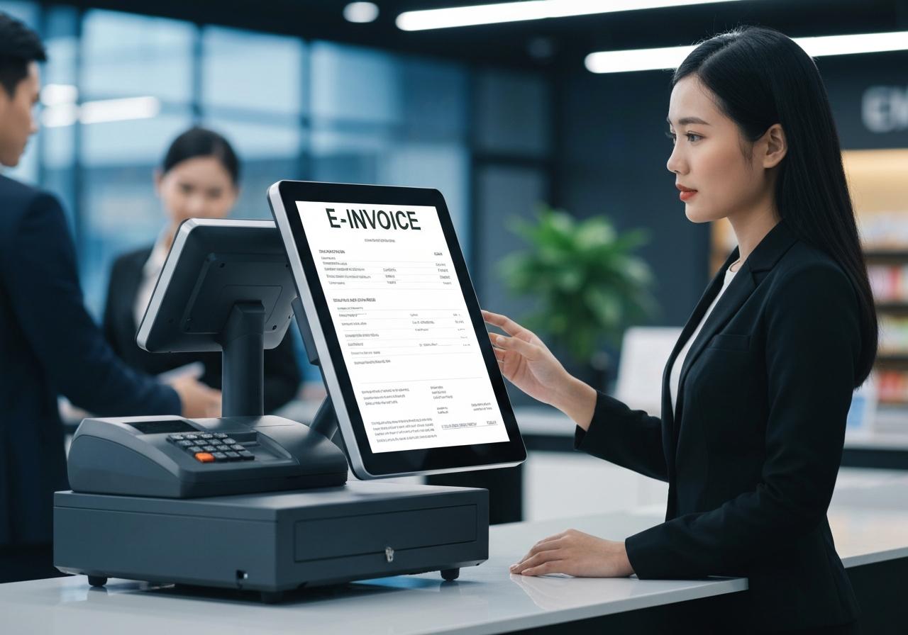 hoá đơn điện tử máy tính tiền