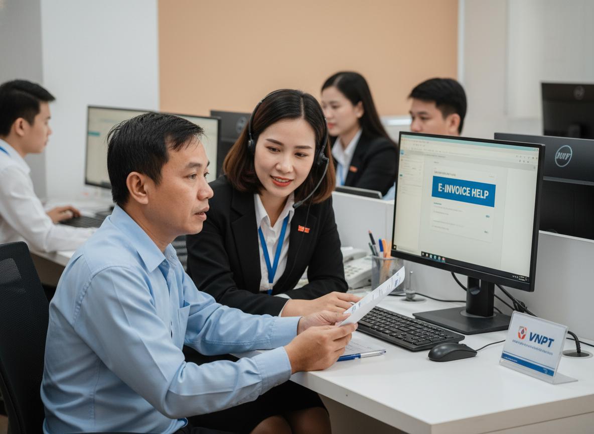 Tổng đài hỗ trợ hoá đơn điện tử VNPT cho hộ kinh doanh tại Lào Cai