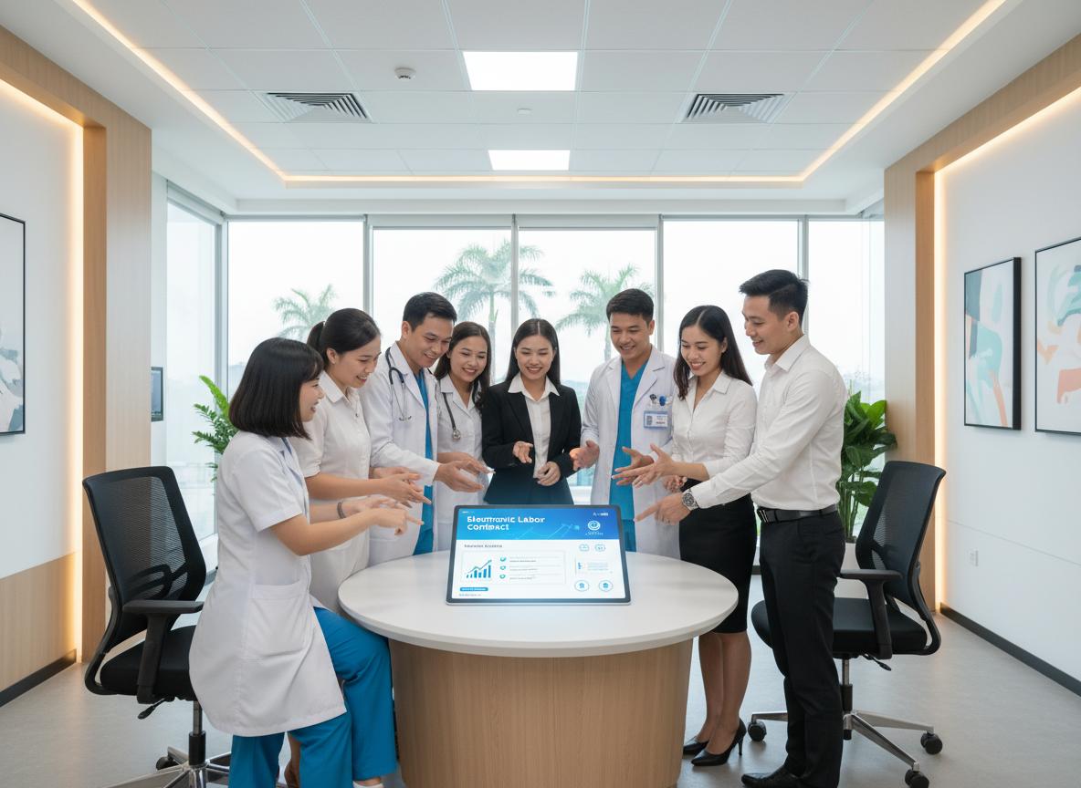 giá hợp đồng lao động điện tử ngành y tế tại Long An